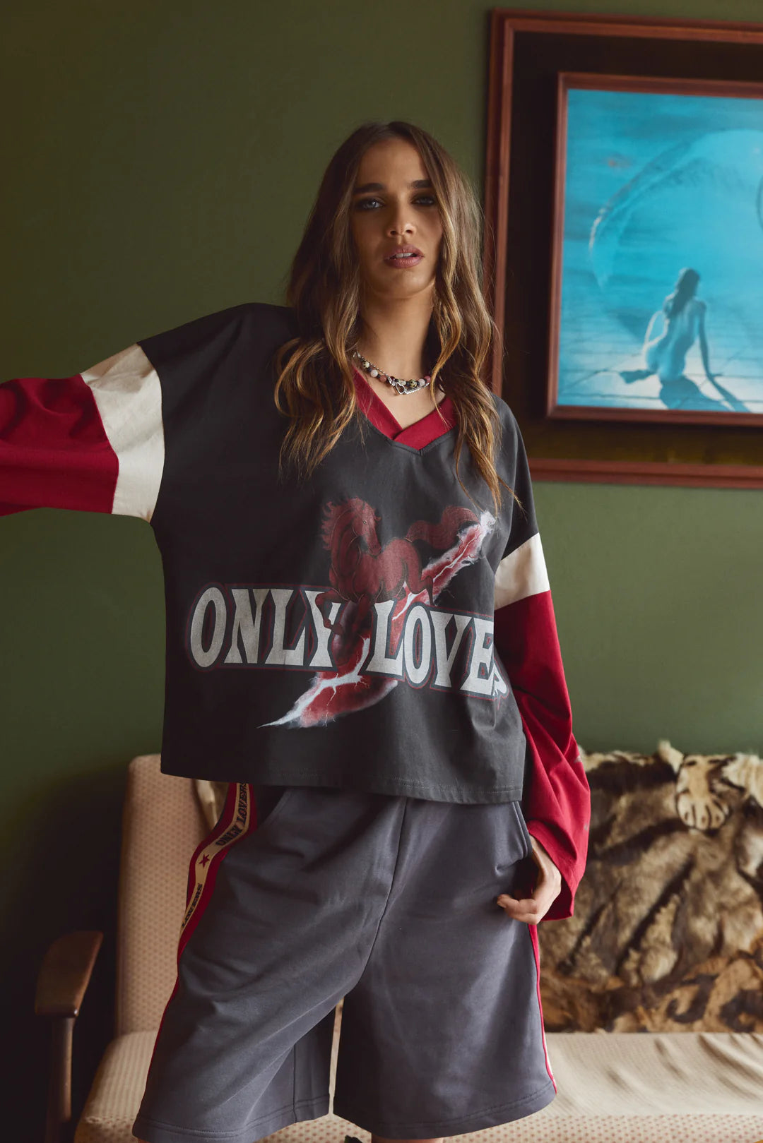 Mustang Boxy Long Sleeve Tee