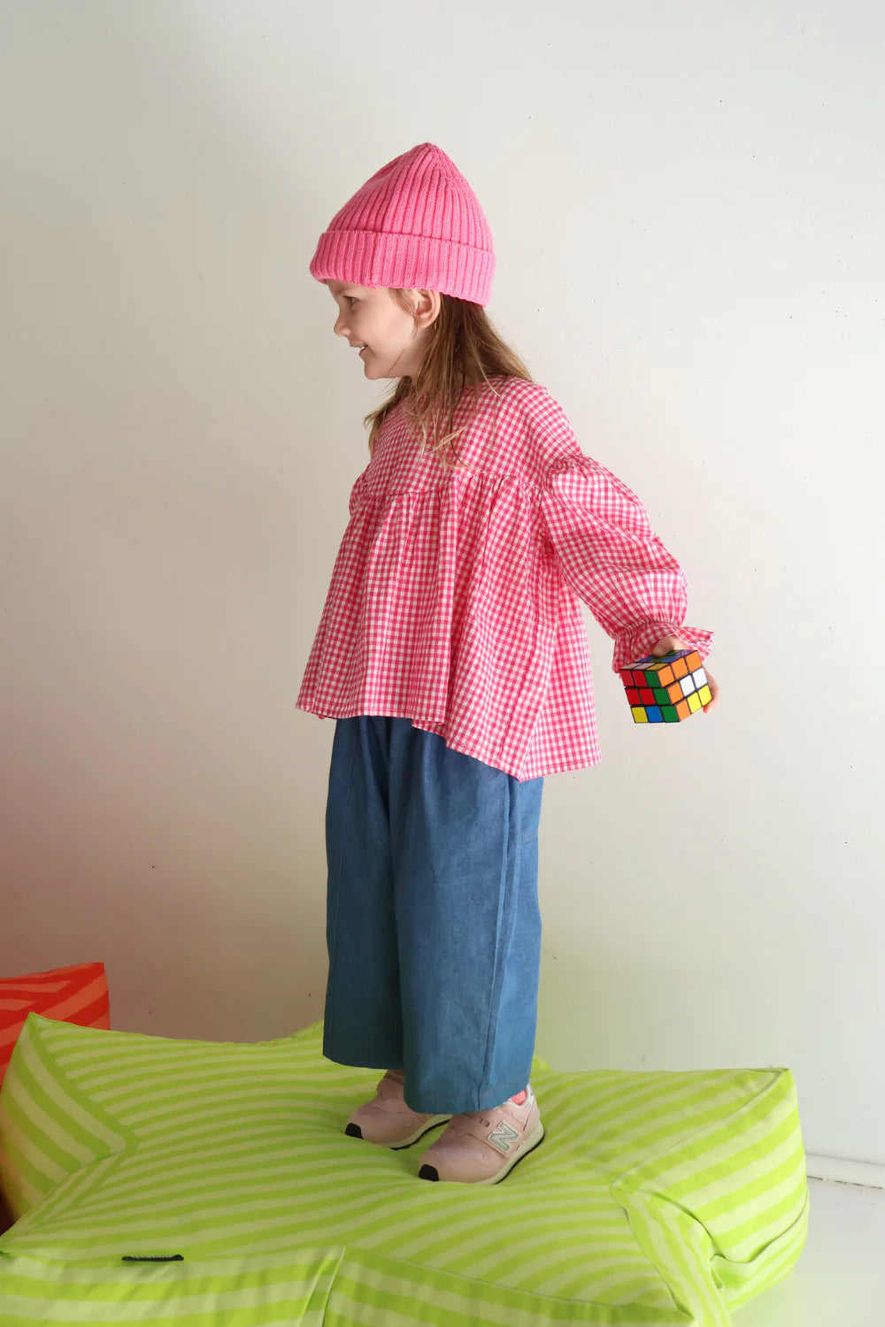 Bloom Blouse Raspberry Gingham