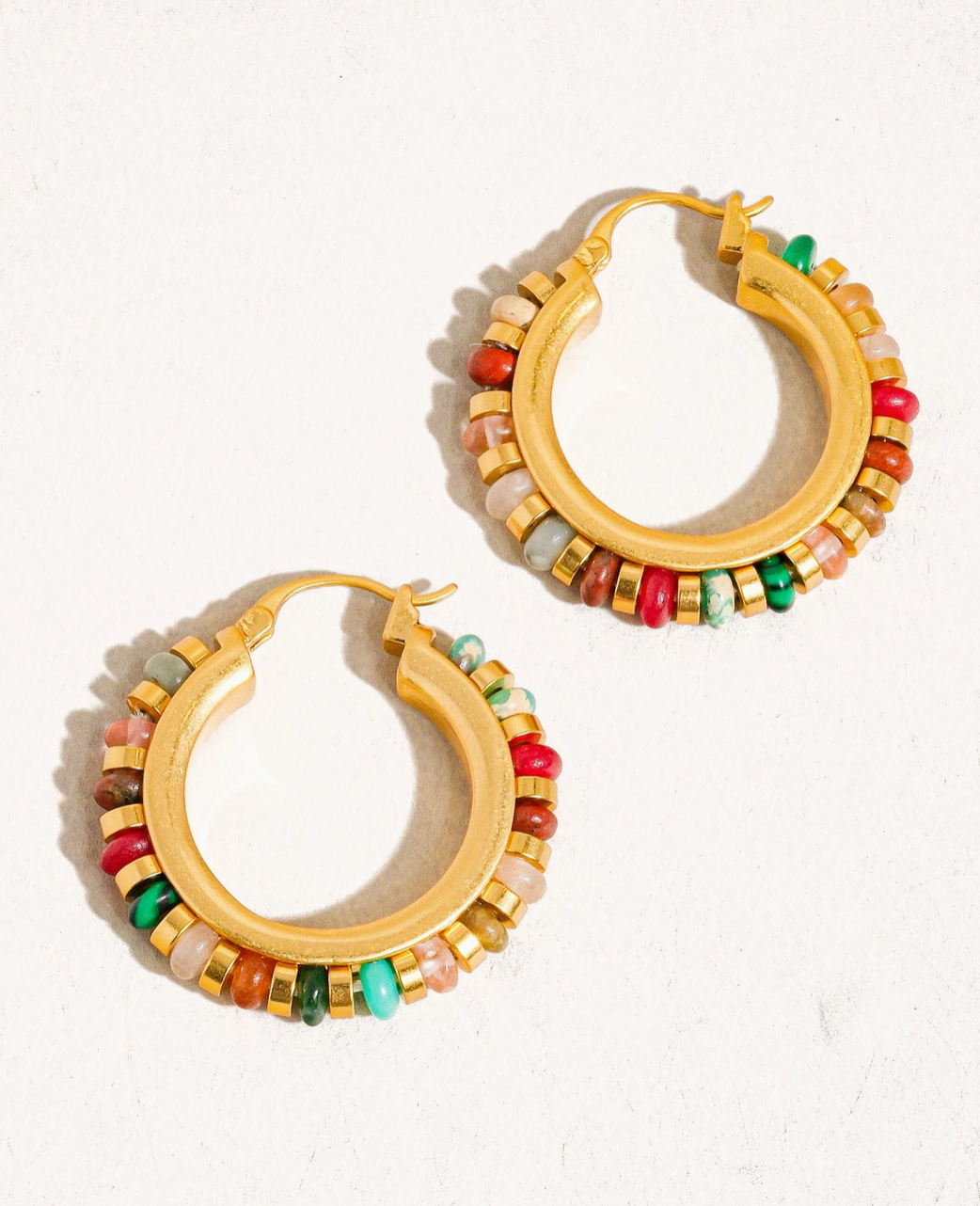 Capri 18K Beaded Resort Hoop Earring