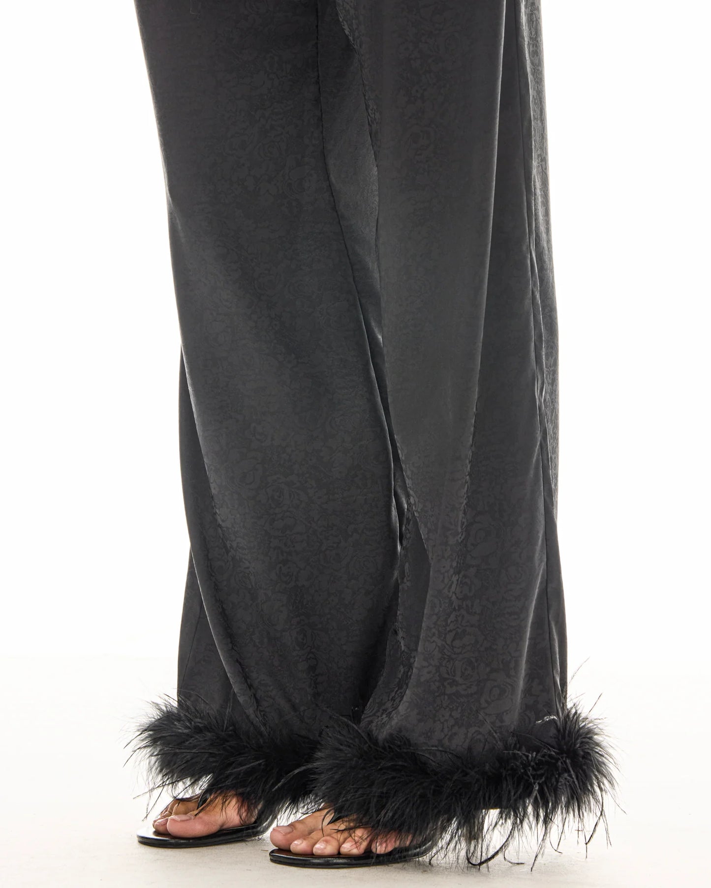 The Tales - Frida Feather Trim Floral Pants