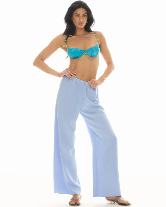 Waterfall Waist Satin Pants