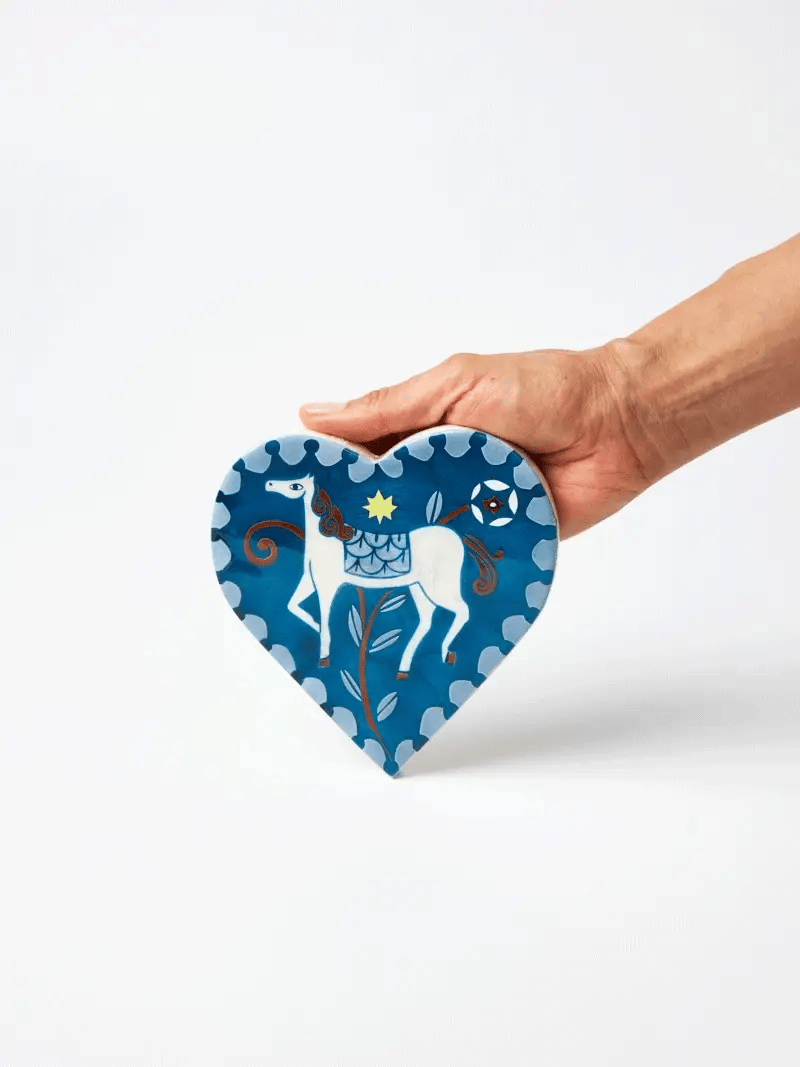 Jones & co - Paloma Heart Blue Horse