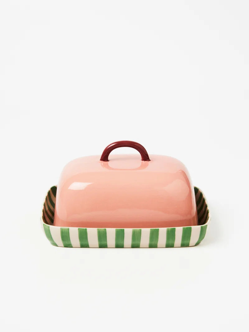 Jones & Co - Bloomie Pink Butter Dish