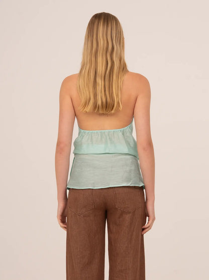 Carmen Says - Solea Mint Wrap Top