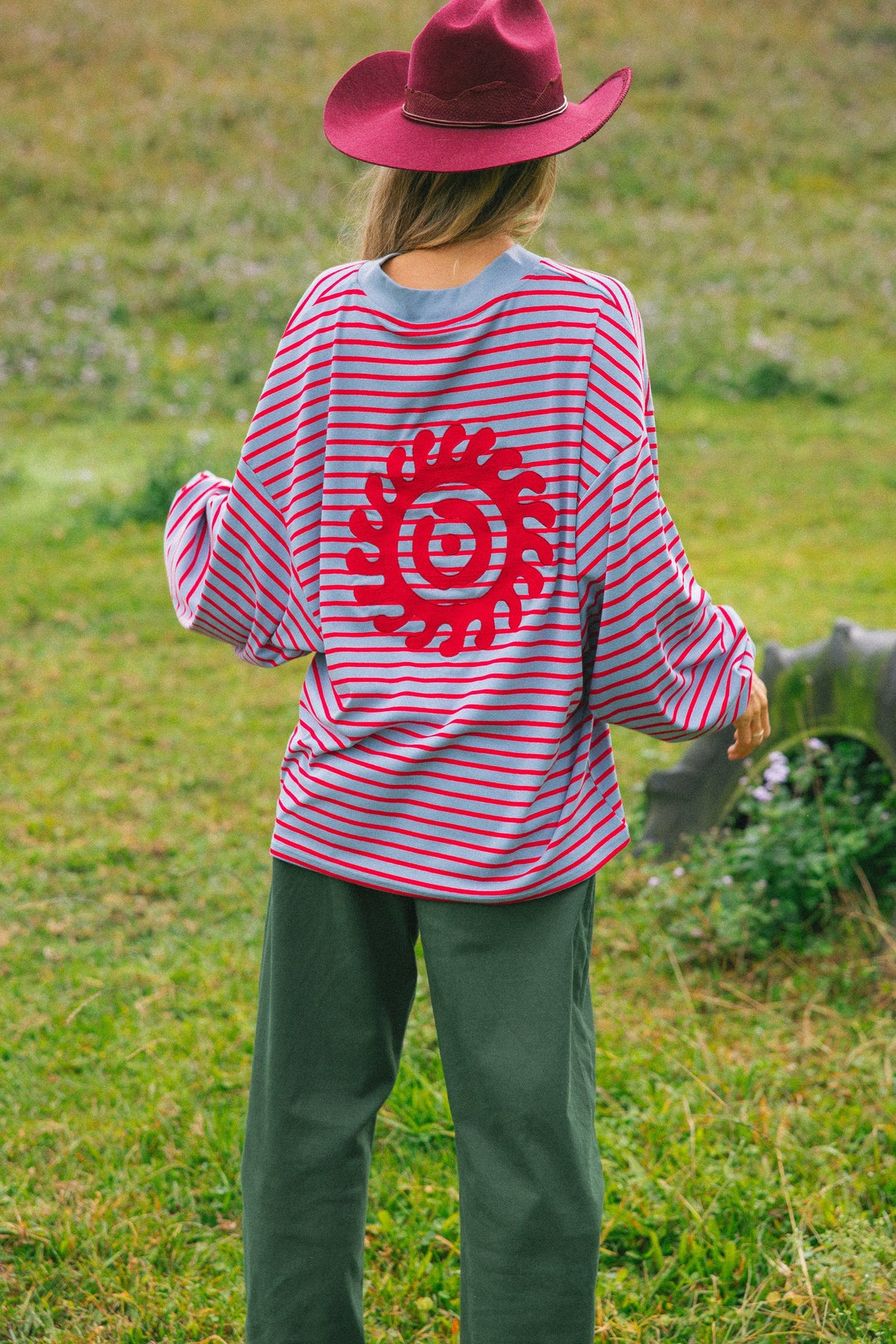 Cracker Day Club - Nautical Long Sleeve Tee - Cherry