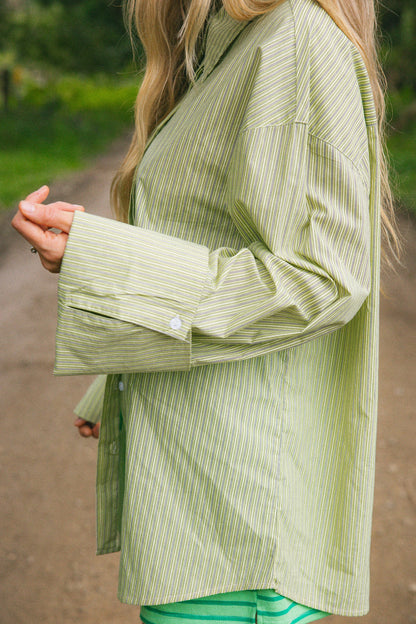 Cracker Day Club -  Electric Stripe Shirt - Lime