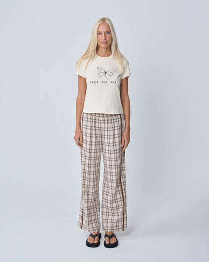 Racer Pant - Brown Plaid