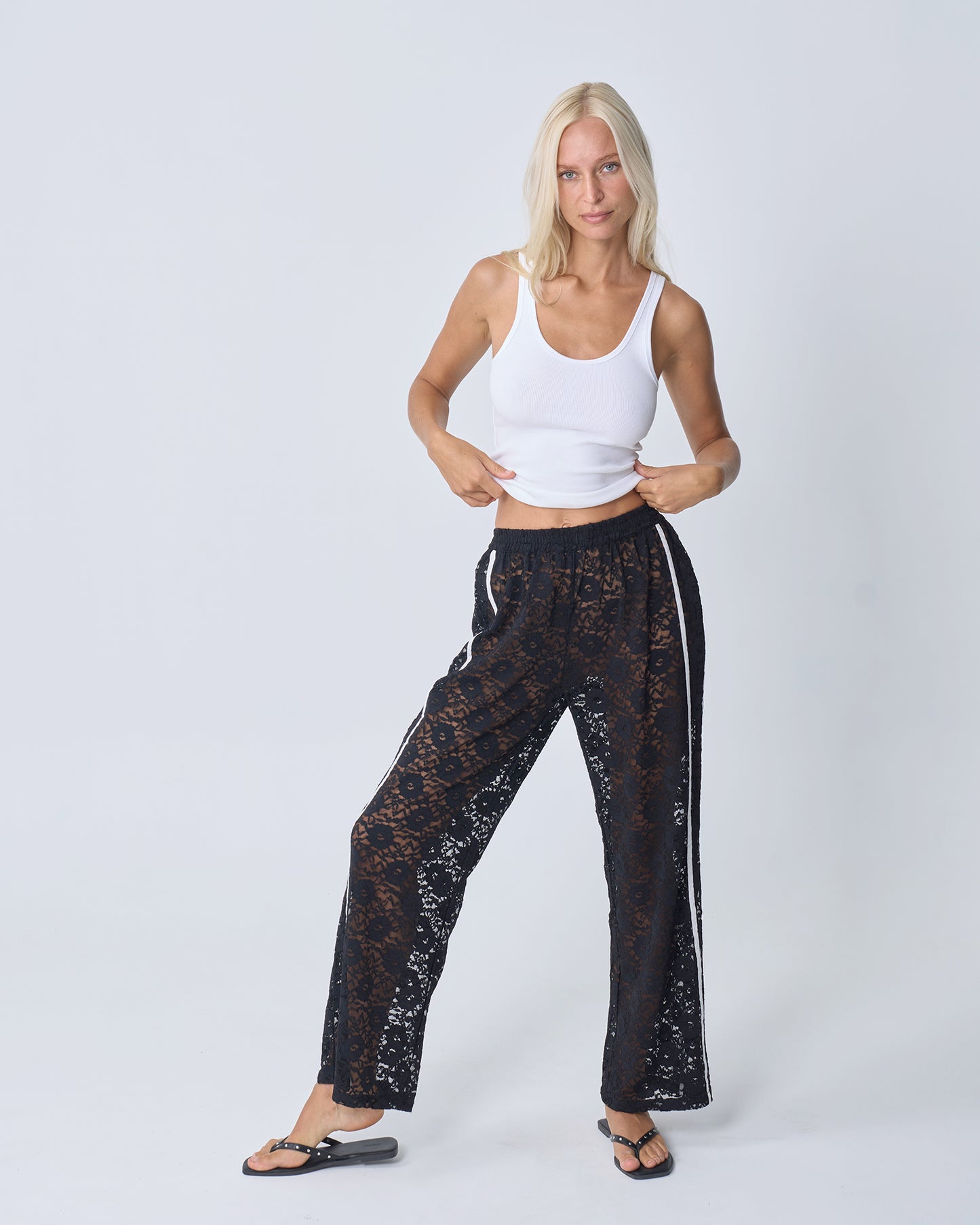 Near the Sea - Racer Pant Black Lace