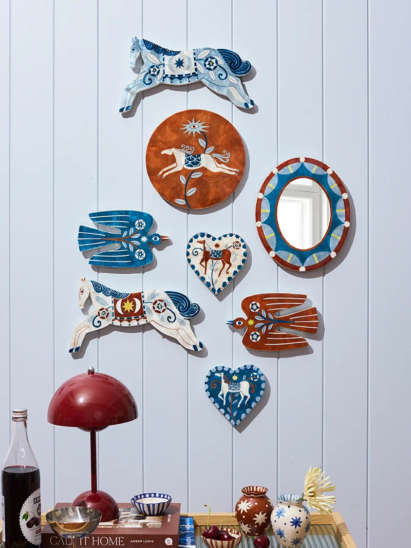 Jones & Co - Paloma Wall Art Blue Horse
