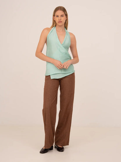 Carmen Says - Solea Mint Wrap Top