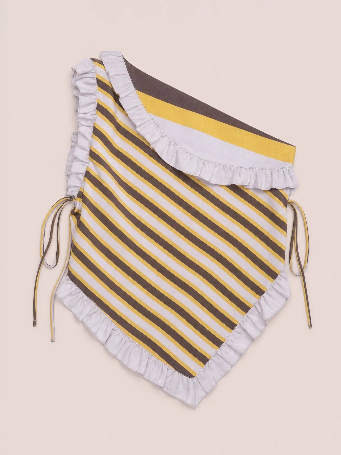 Carmen Says - Golden Sunlit Striped Asymmetric Top