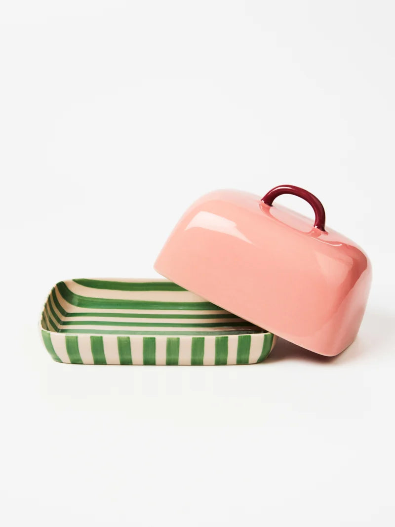 Jones & Co - Bloomie Pink Butter Dish