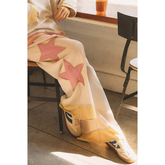 Sage & Fig - Star Patch Wide leg lounge pants