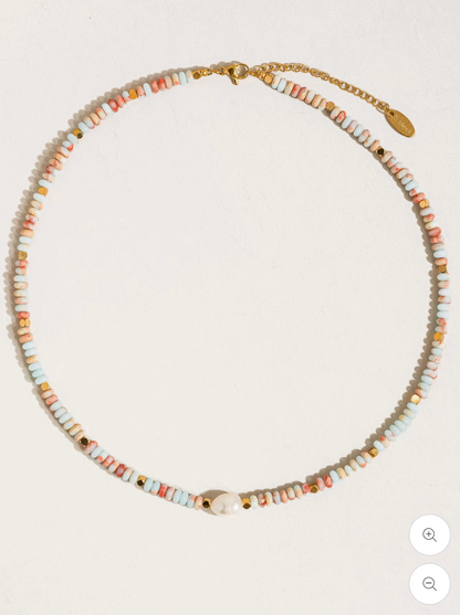 Boho Beaded Pearl Necklace Non-Tarnish