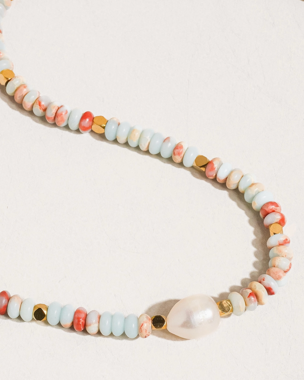 Boho Beaded Pearl Necklace Non-Tarnish