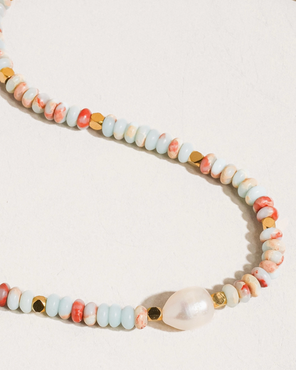 Boho Beaded Pearl Necklace Non-Tarnish
