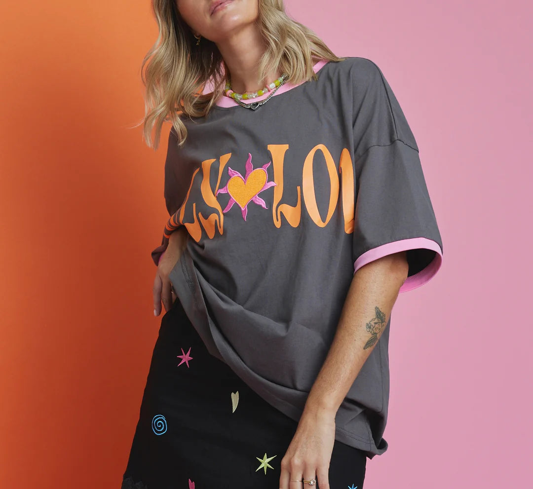 Only Love Tee - Charcoal