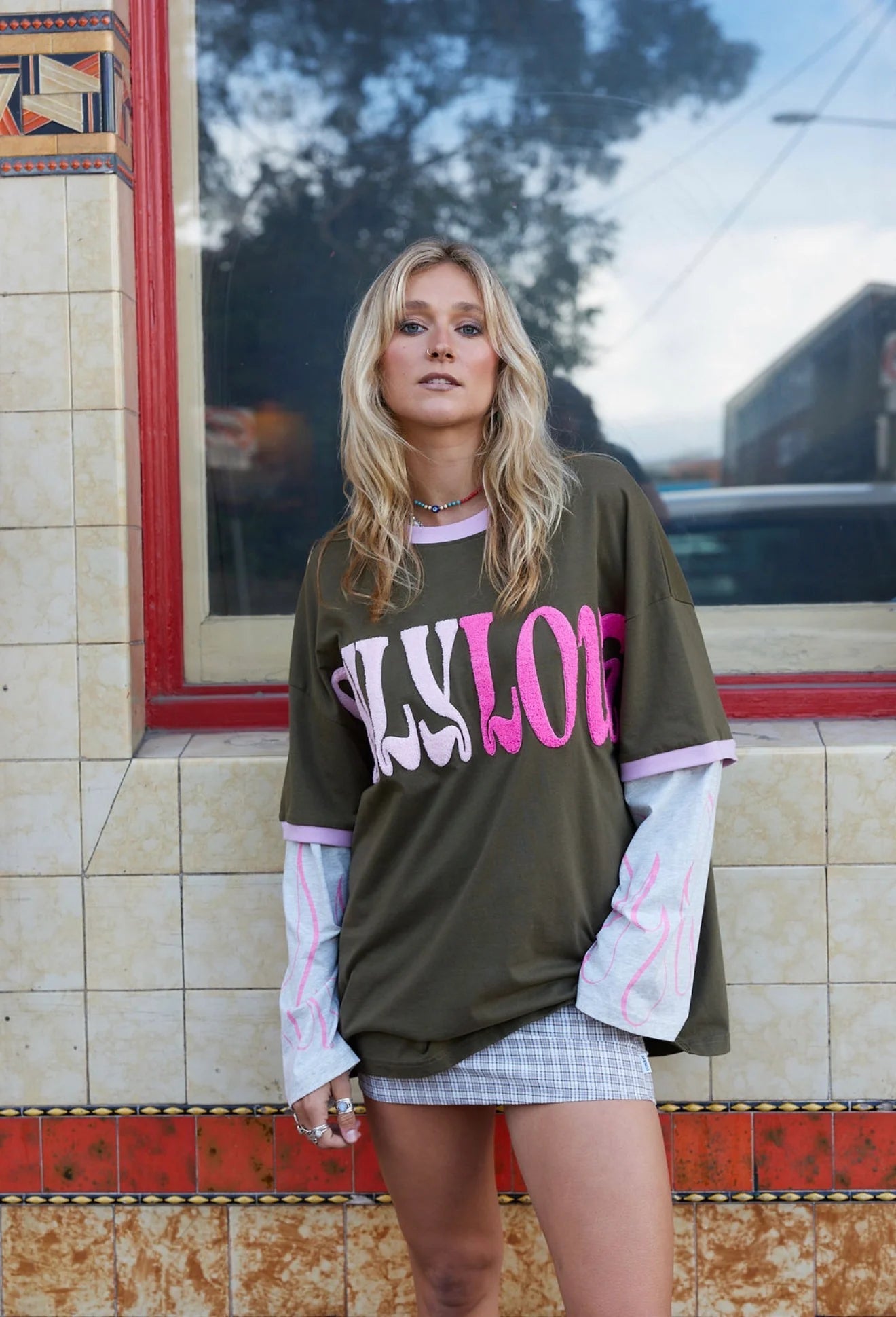 Only lovers left - Love Sick Layered Tee - Kahki