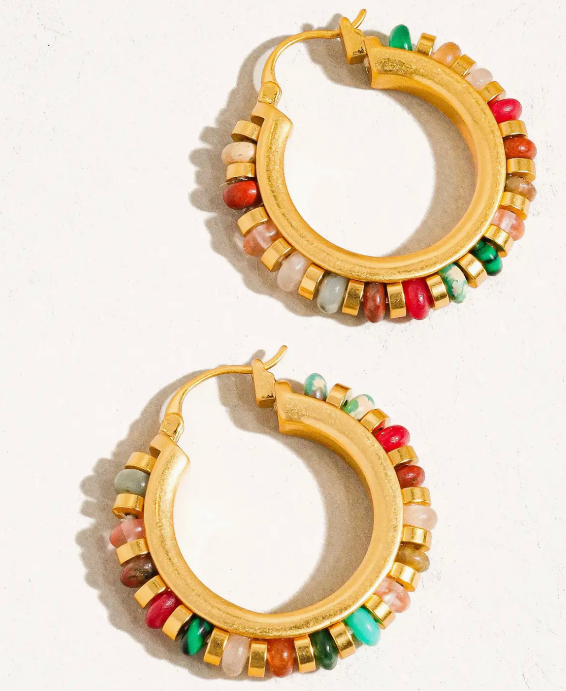 Capri 18K Beaded Resort Hoop Earring