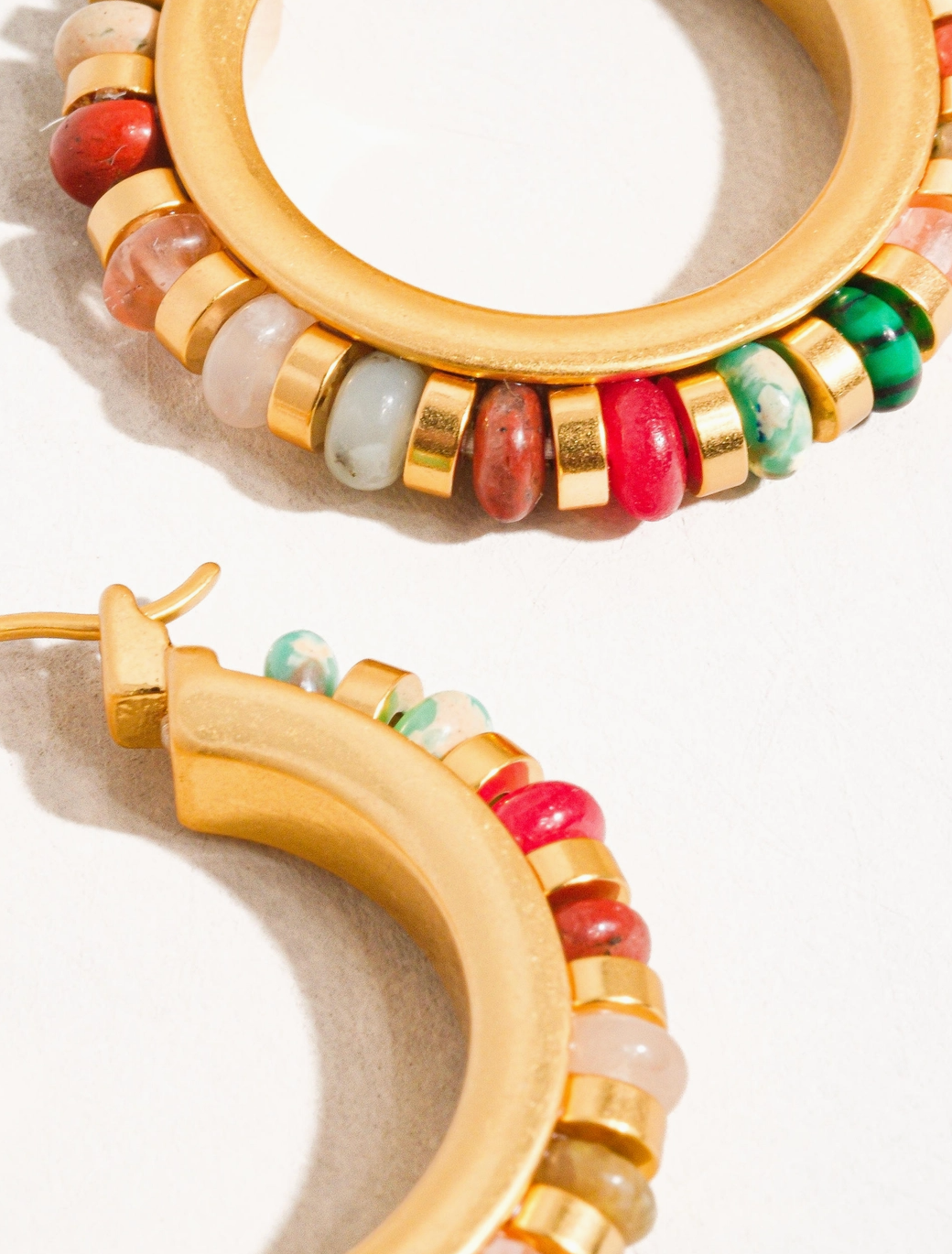 Capri 18K Beaded Resort Hoop Earring