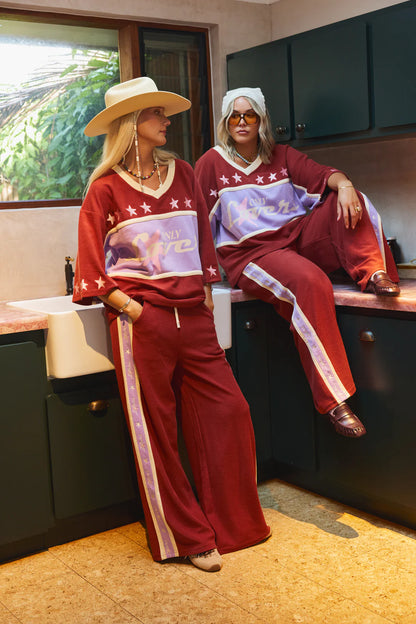 Only Lovers Left - Surf League Jersey - Burgundy
