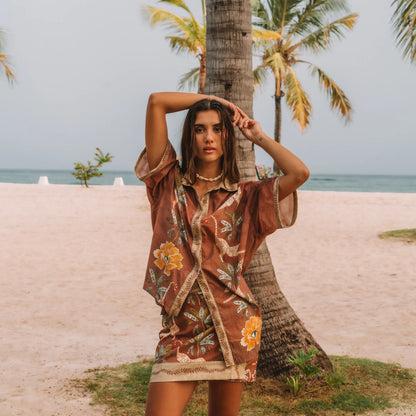Wandering Folk - Eye of the Jungle Shirt - Hazel