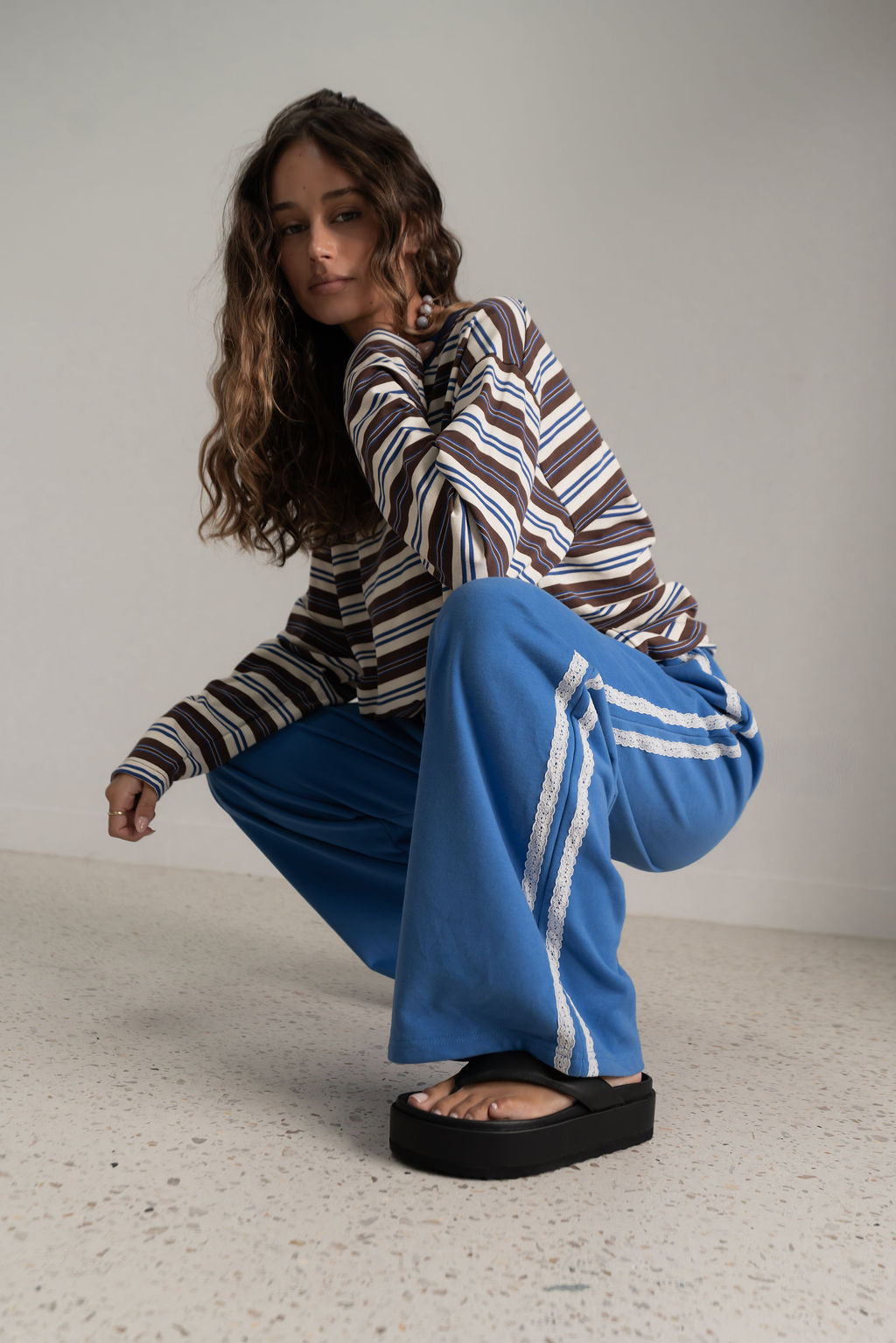 Bobbi Pant | Lace Cobalt