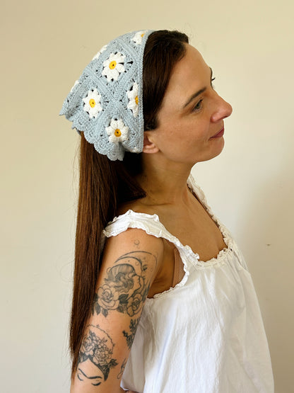 Eline L'atelier - Crochet Bandana Pale Blue