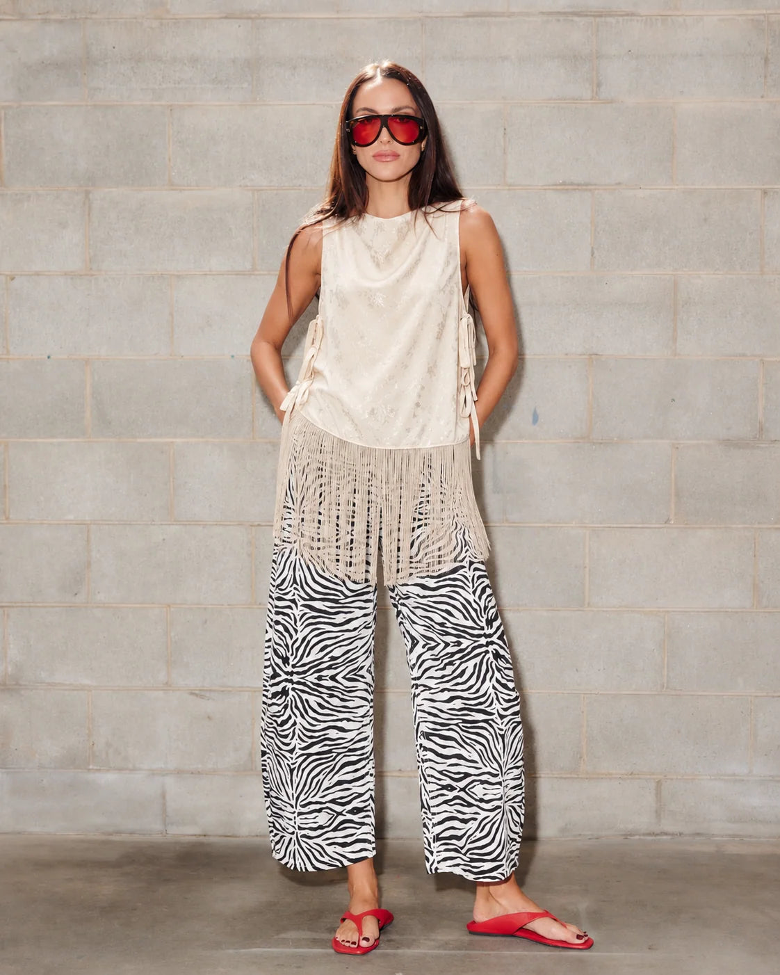 Peach & Parla -  Luna Jacquard Top