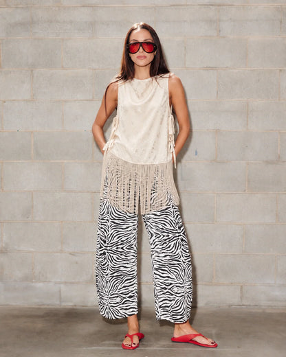 Peach & Parla -  Luna Jacquard Top
