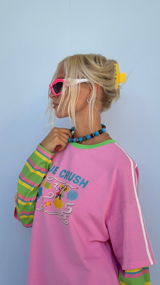 Spicy Dugong - Blue Crush LS Pink