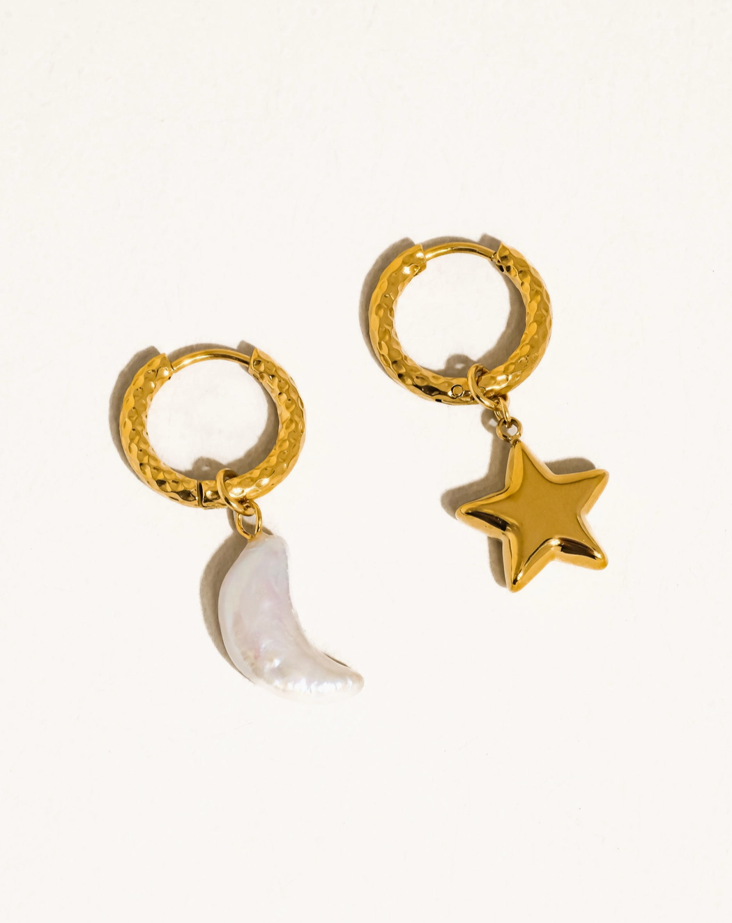 Moon and Star Earrings