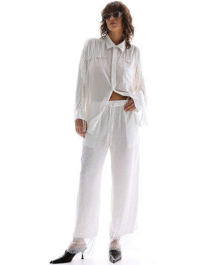 The Tales - Frida Lace Hem Floral Pants