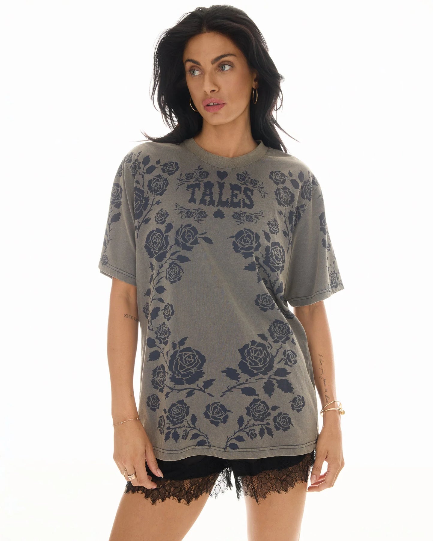The Tales - Distorted Black Rose Tee