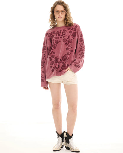 The Tales - Distorted Burnt Rose Longsleeve Tee
