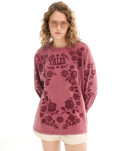 The Tales - Distorted Burnt Rose Longsleeve Tee