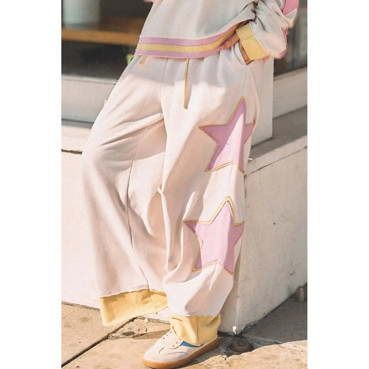 Sage & Fig - Star Patch Wide leg lounge pants
