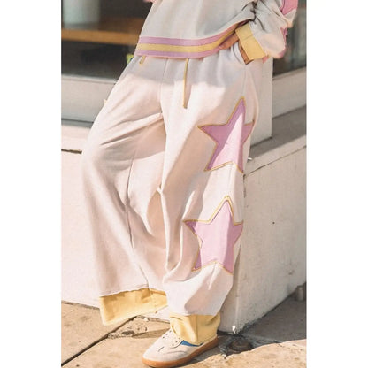 Sage & Fig - Star Patch Wide leg lounge pants