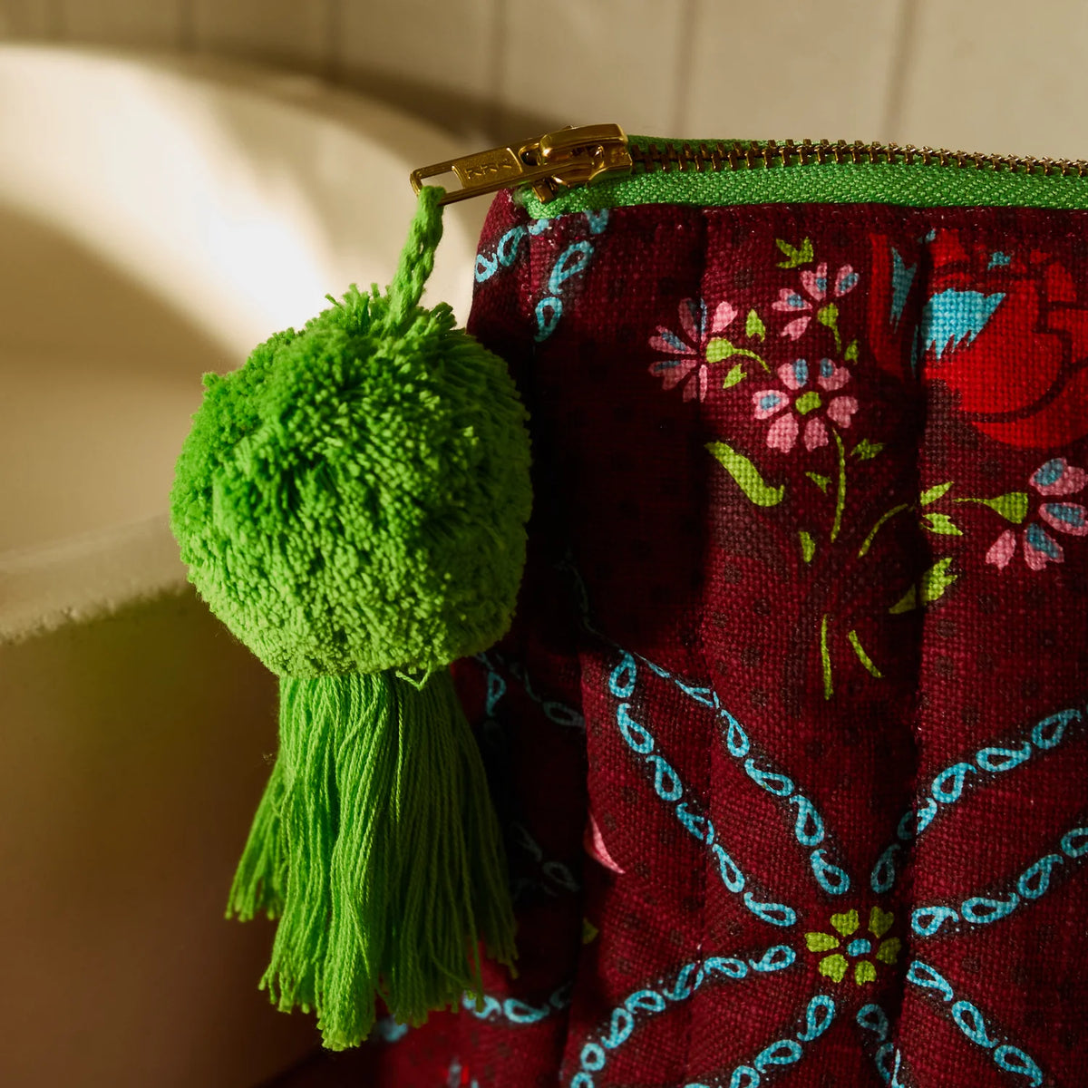 Sage & Clare - Norali Quilted Cosmetic Bag - Sienna