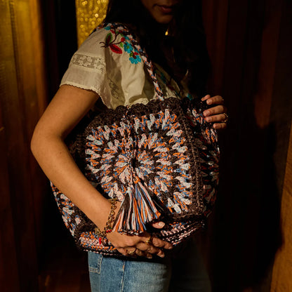 Sage & Clare - Solara Raffia Bag - Umber