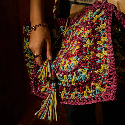 Sage & Clare - Solara Raffia Bag - Burnt Cherry