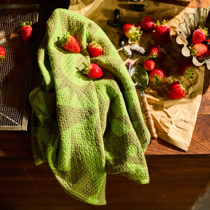 Sage & Clare - Nora Tea Towel - Cactus Green