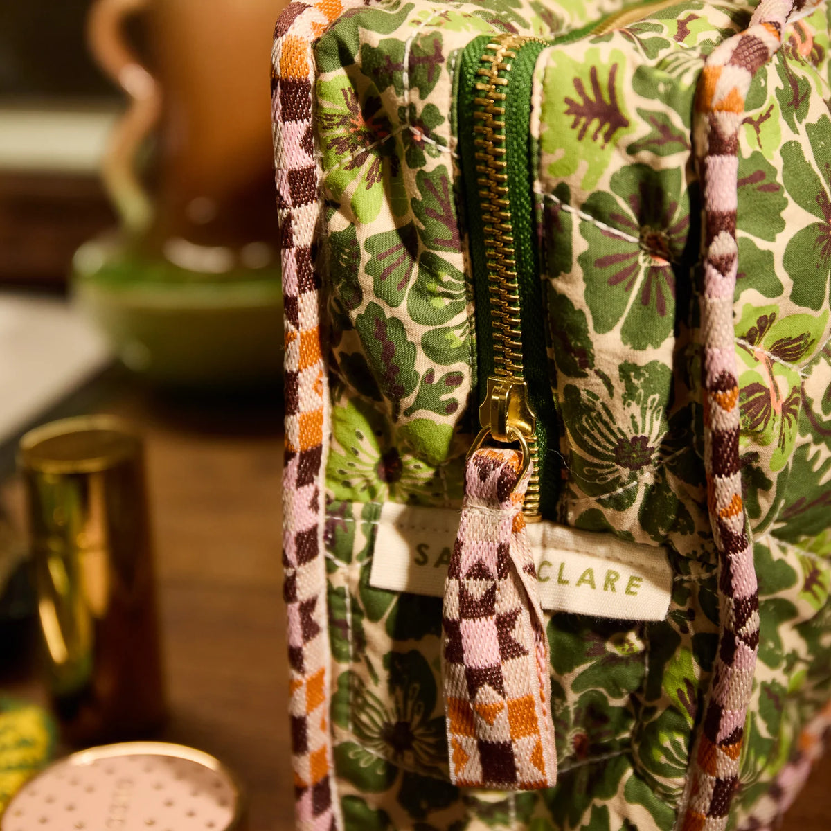 Sage & Clare - Magnolia Vanity Bag - Cactus Green