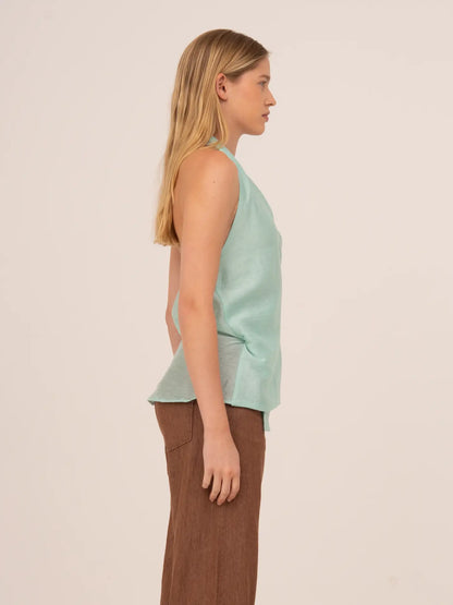 Carmen Says - Solea Mint Wrap Top