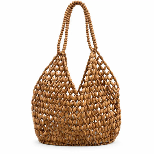 The Capri Beaded Bag - Brown