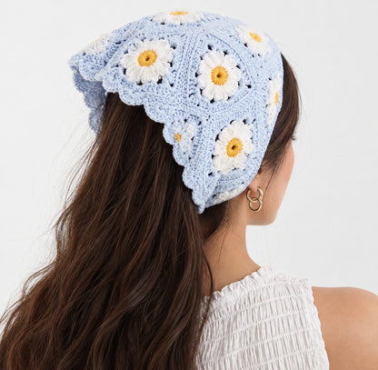 Eline L'atelier - Crochet Bandana Pale Blue