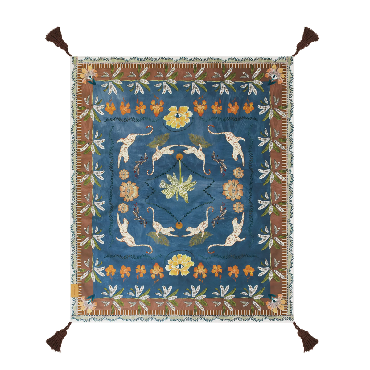 Wandering Folk - Eye of the Jungle Picnic Rug - Lagoon