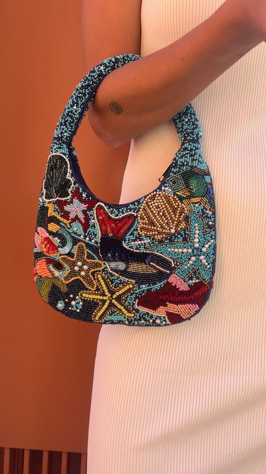 Under The Sea Beaded Bag